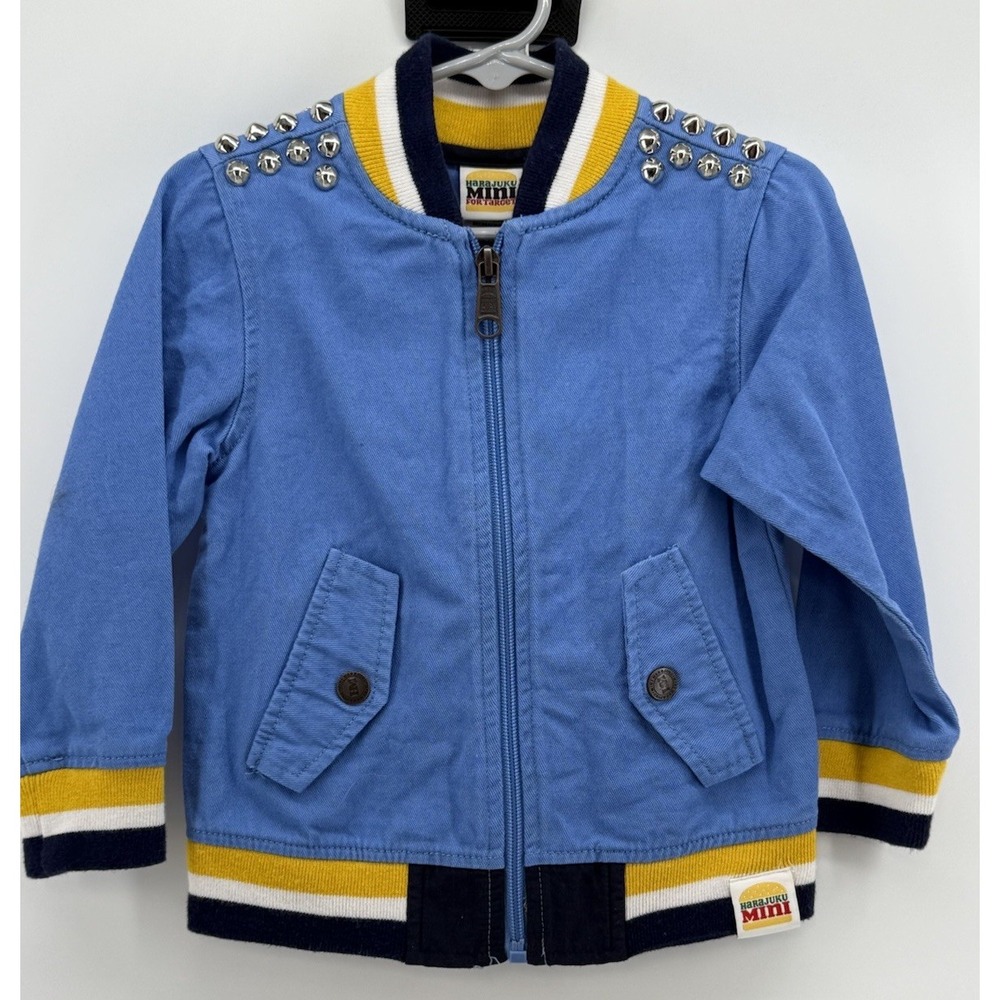 Harajuku Mini‎ 2T Target Blue Jacket Deep Sea Exploration Varsity kids Studded